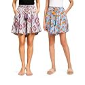 B STORIES Women's Viscose Printed Lounge Culotte Shorts (Pack of 2)