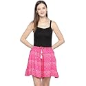 B STORIES Women's Ultra-Soft Printed 100% Viscose Culotte Shorts | Soft Casual High Waist Lounge Shorts | Girls Ladies Stylish Quirky Casual Summer Beach Bottoms (S-XXL)