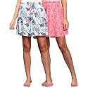 B STORIES Women's Viscose Printed Lounge Culotte Shorts (Pack of 2)