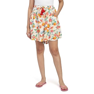b stories women39s ultra-soft printed 100 viscose culotte shorts  soft casual high waist lounge shorts  girls ladies stylish quirky casual summer beach bottoms s-xxl