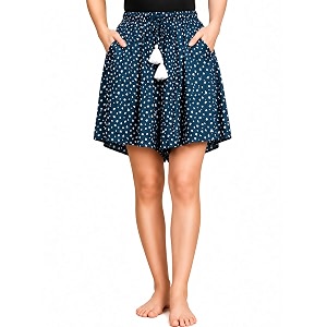 b stories women39s ultra-soft printed 100 viscose culotte shorts  soft casual high waist lounge shorts  girls ladies stylish quirky casual summer beach bottoms s-xxl
