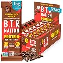 B.T.R Nation - High Protein Bar Coffee Cashew Crunch - Vegan - 12 Bars