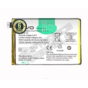 b-t6 battery for vivo t1 5g v2141 v2157  iqoo z6 5g i2127 battery with 6 month warranty h164