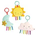 B. toys Sensory Baby Toys, Crinkly Wonders Clip-On 3-Toy Set, Interactive