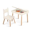 B. toys Kids Desk & Chair Set, Little Desk & Chair Duo, Ivory, Furniture