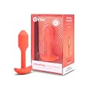 b-Vibe Vibrating Snug Plug 1 - Butt, Sex Toys (Orange / 3.9" - Small)