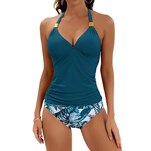B2prity Womens Tankini Set Halter Tummy Control