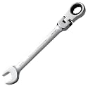 B4B BANG 4 BUCK 1/4 Wrench, Flex-Head Ratcheting Combination Wrench Industrial Grade 72 Teeth 12 Point Ratchet Box Ended and Open End Spanner Tools, SAE