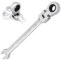 B4B BANG 4 BUCK 5/16 Wrench, Flex-Head Ratcheting Combination Wrench Industrial Grade 72 Teeth 12 Point Ratchet Box Ended and Open End Spanner Tools, SAE
