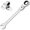 B4B BANG 4 BUCK 9/16 Ratchet Wrench, Flex-Head Ratcheting Combination Wrench Industrial Grade 72 Teeth 12 Point Ratchet Box Ended and Open End Spanner Tools, SAE