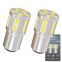 BA15D 1076 LED Bulb 1142 1176 Light Bulb Natural White for Car Truck Lanscape Trailers Motorhomes Reverse Lights Non Polarity DC/AC 12V-24V (Pack 2)