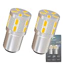 BA15D H/L LED Bulb Warm White 1142 1076 Light Bulb for Automotive RV Marine Boat Interior Exterior Light Back Up Lights DC 12V-24V (Pack 2)