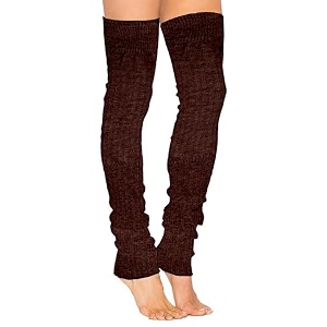 baal winter warm woolen leg socks knee cover leg warmers for men and women wool warm thigh high socks winter wear knee length high leg warmers
