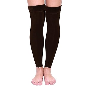 baal winter warm woolen leg socks knee cover leg warmers for men and women wool warm thigh high socks winter wear knee length high leg warmers