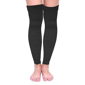 baal winter warm woolen leg socks knee cover leg warmers for men and women wool warm thigh high socks winter wear knee length high leg warmers
