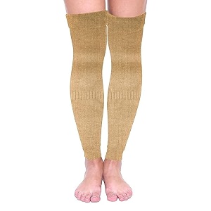 baal winter warm woolen leg socks knee cover leg warmers for men and women wool warm thigh high socks winter wear knee length high leg warmer