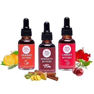 bab louie amp co baby bitters combo sampler pack pack of 3 non-alcoholic craft bitters distinct citrus notes old fashioned manhattan negroni sidecar amp cocktails