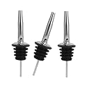 Bablouie Metal Bottle Pourer Stainless Steel Tapered Spout for Liquor Wine Syrup Olive Oil Spirits Bartender Tool for Home Restaurant Bar Pack of 3, Bar (Pack of 3), and Spirits, Or Bar Use.