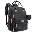 BabbleRoo Diaper Bag Backpack - Baby Essentials Travel Tote - Multi Function Water Resistant Diaper Bag, Travel Essentials Baby Bag with Changing Pad, Stroller Straps & Pacifier Case - Unisex, Black