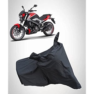 bajaj dominar 250 waterproof bike body cover  snow  sun amp dust protection easy to clean  belt with lock