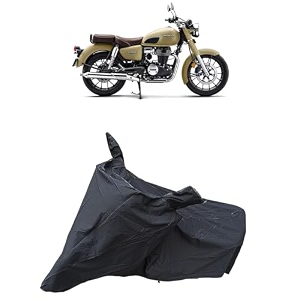 hnda cb350 waterproof bike body cover  snow  sun amp dust protection easy to clean  belt with lock