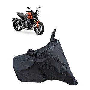 triumph trident 660 waterproof bike body cover  snow  sun amp dust protection easy to clean  belt with lock