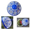 Babbu Food Dome Round Plastic Net 12.75 Inch Food Cover Kitchen Table Flies Mosquitoes Insect Proof Dining Tables Covers Rice Vegetable Covers for Anti Fly Mosquito Mesh (Dark Blue)