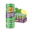 Babe Organic Yerba Mate Energy Drinks | NO ADDED SUGAR | 150mg Plant-Based Caffeine | Natural Yerba Mate Tea with No Crash, No Jitters - Mint Lemon NO ADDED SUGAR (12 x 12oz cans)