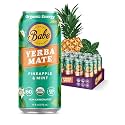 Babe Organic Yerba Mate Energy Drinks | 150mg Plant-Based Caffeine | Natural Yerba Mate Tea with No Crash, No Jitters - Pineapple Mint (12 x 16oz Cans)