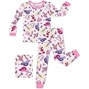 babee Reshinee Bamboo Viscose Toddler Girls Kids Pajamas Unicorn Mermaid Pjs Long Sleeve Snug fit 12M-8Y 2pcs Soft Jammies