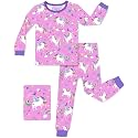 babee Reshinee Bamboo Viscose Toddler Girls Kids Pajamas Unicorn Mermaid Pjs Long Sleeve Snug fit 12M-8Y 2pcs Soft Jammies