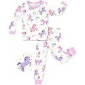 babee Reshinee Bamboo Viscose Toddler Girls Kids Pajamas Unicorn Mermaid Pjs Long Sleeve Snug fit 12M-8Y 2pcs Soft Jammies