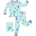 babee Reshinee Bamboo Viscose Toddler Girls Kids Pajamas Unicorn Mermaid Pjs Long Sleeve Snug fit 12M-8Y 2pcs Soft Jammies
