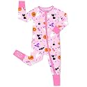 babee Reshinee Viscose Derived from Bamboo Baby Footie Pajamas Convertible Newborn Sleeper for Baby Girl Zipper Onesie 0-24M