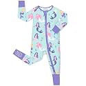 babee Reshinee Viscose Derived from Bamboo Baby Footie Pajamas Convertible Newborn Sleeper for Baby Girl Zipper Onesie 0-24M