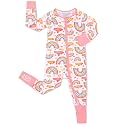 babee Reshinee Viscose Derived from Bamboo Baby Footie Pajamas Convertible Newborn Sleeper for Baby Girl Zipper Onesie 0-24M
