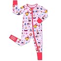 babee Reshinee Viscose Derived from Bamboo Baby Footie Pajamas Convertible Newborn Sleeper for Baby Girl Zipper Onesie 0-24M