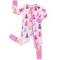 babee Reshinee Viscose Derived from Bamboo Baby Footie Pajamas Convertible Newborn Sleeper for Baby Girl Zipper Onesie 0-24M