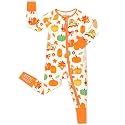 babee Reshinee Viscose Derived from Bamboo Baby Footie Pajamas Convertible Newborn Sleeper for Baby Girl Zipper Onesie 0-24M