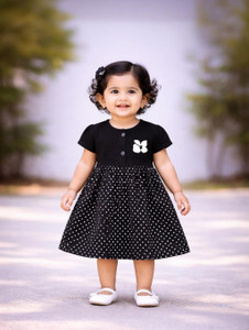 babeezworld Baby Girls Midi Knee Length Casual