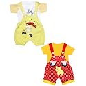 babeezworld Dungaree for Boys &amp; Girls Casual Printed Pure Cotton-Pack of 2 (Multicolour)