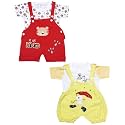 babeezworld Dungaree for Boys &amp; Girls Casual Printed Pure Cotton-Pack of 2 (Multicolour)