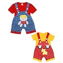 babeezworld Dungaree for Boys &amp; Girls Casual Printed Pure Cotton-Pack of 2 (Multicolour)