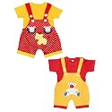 babeezworld Dungaree for Boys &amp; Girls Casual Printed Pure Cotton-Pack of 2 (Multicolour)