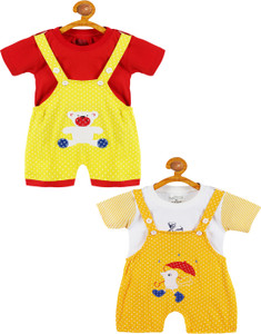 babeezworld dungaree for boys  girls casual applique pure cotton