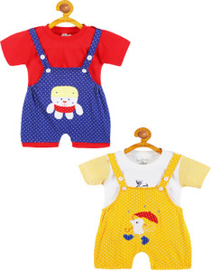 babeezworld dungaree for boys  girls casual applique pure cotton