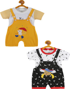 babeezworld dungaree for boys  girls casual applique pure cotton