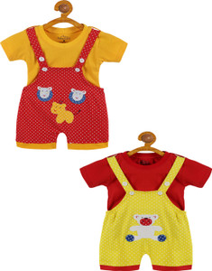 babeezworld dungaree for boys  girls casual applique pure cotton