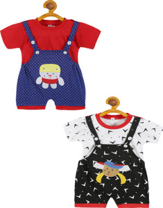 babeezworld dungaree for boys  girls casual applique pure cotton
