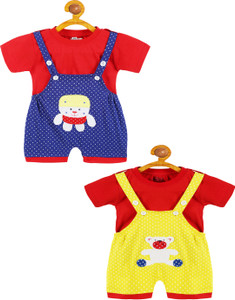 babeezworld dungaree for boys  girls casual applique pure cotton